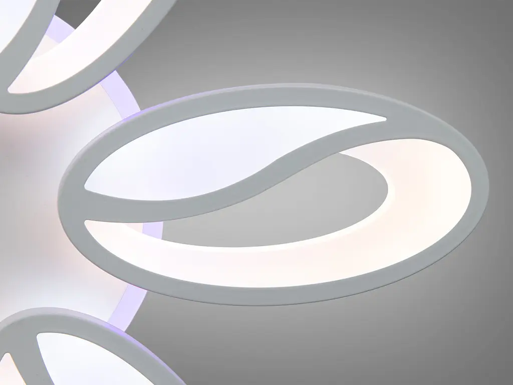 Люстра стельова LED Diasha 8090/6WH, 80W, 3200K-6500K, білий метал, сучасний стиль, з пультом, диммер, для дому - фото 5