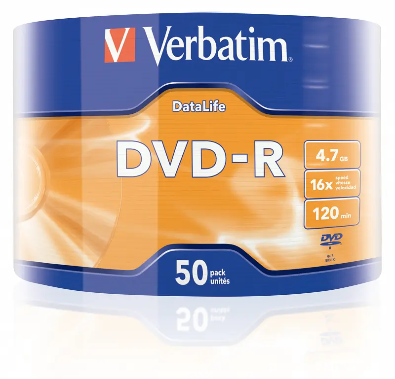 Диск Verbatim DVD-R 4,7Gb 16x DATA LIFE Tape Wrap 50 pcs (43791) (6267030) - фото 3