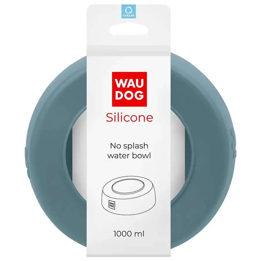 Миска-непроливайка Waudog Silicone, 1 л, сірий (507911) - фото 4