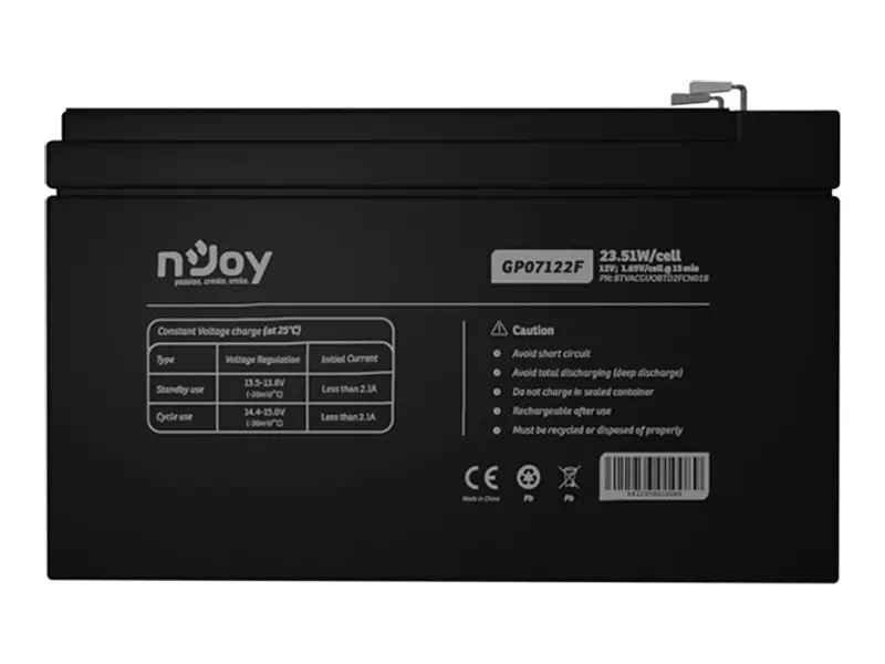 Акумулятор для ДБЖ Njoy GP07122F 12V (BTVACGUOBTD2FCN01B) - фото 5