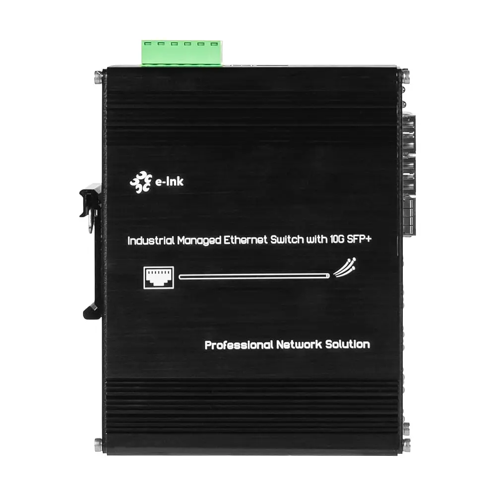 PoE-комутатор 14-портовий керований L2+ E-LINK ETH-IMC2408MP гігабітний з 8 портами PoE, 240W (73-00150) - фото 4