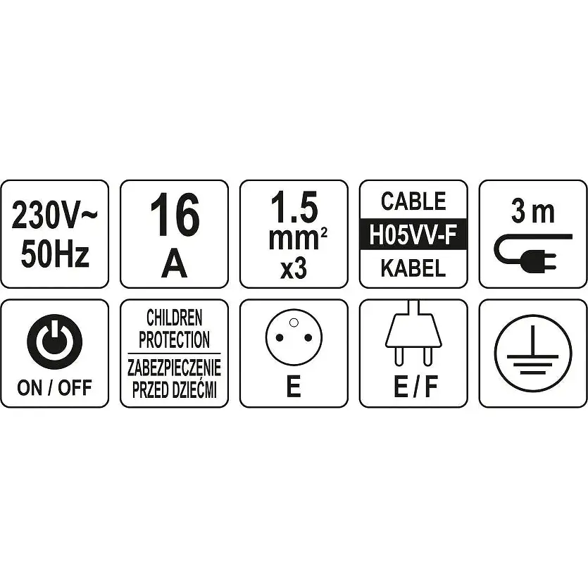 Удлинитель сетевой Sthor 3 м 4 гнезда и включатель 3-жильный 1.5 мм² с заземлением белый (72354) - фото 5