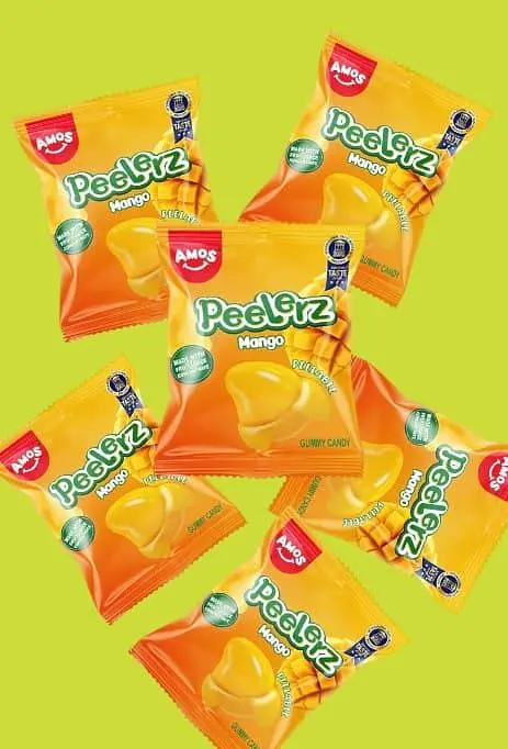 Жувальні цукерки Amos Peelerz Gummy Mango 85г - фото 4