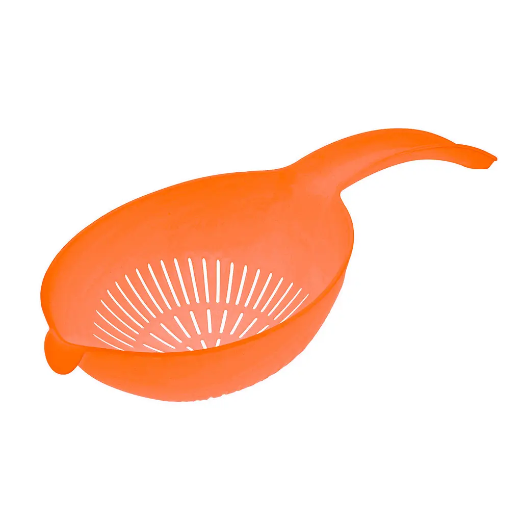 Друшляк дуршлаг пластиковий з ручкою 32х13.5 см, Kitchette Червоний 85989