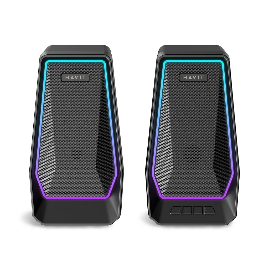 Стерео колонки HAVIT SK769BT USB 10W RGB Black HAVIT (28957-000) - фото 3
