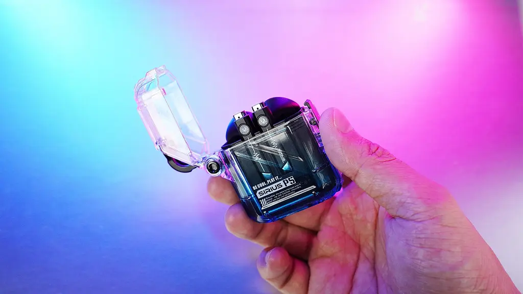 Наушники GravaStar TWS Sirius P5 BT 5.2 IPX4 Transparent Blue (GRAVASTARP5_XTAL_BLU_V2) - фото 7