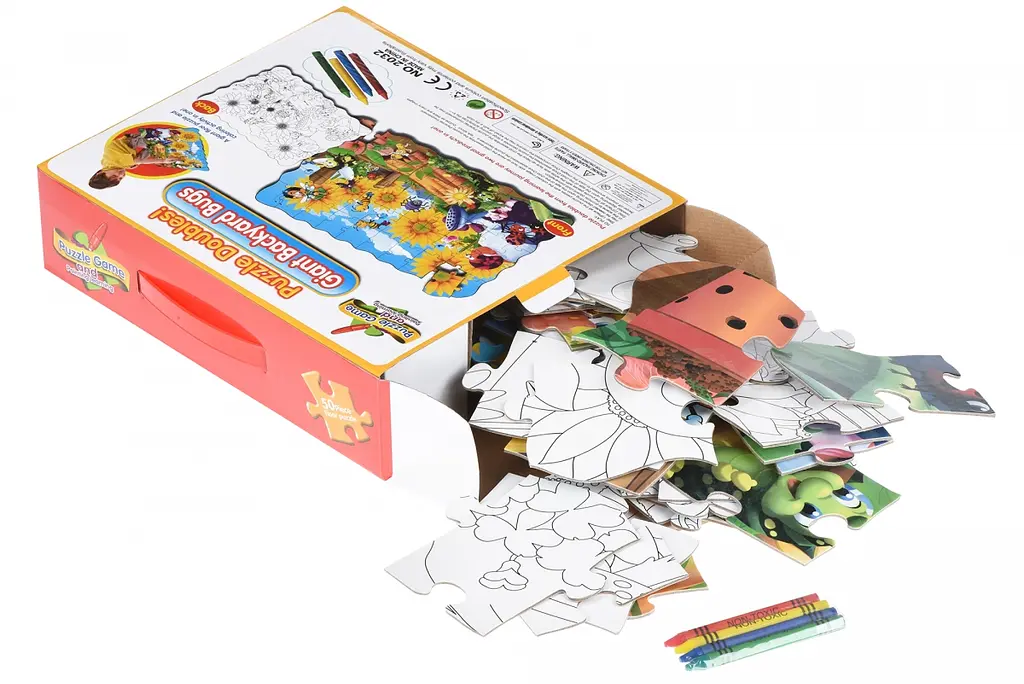 Пазл-розмальовка Same Toy Жуки на задньому дворі, 50 елементів (2032Ut) - фото 4
