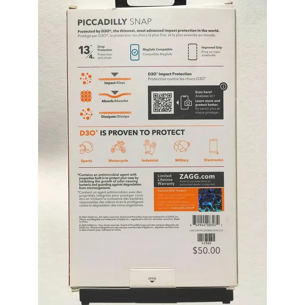 Оригинальный чехол Gear4 Crystal Palace MagSafe для iPhone 14 Pro Max Прозрачный Black (702010117) - фото 2