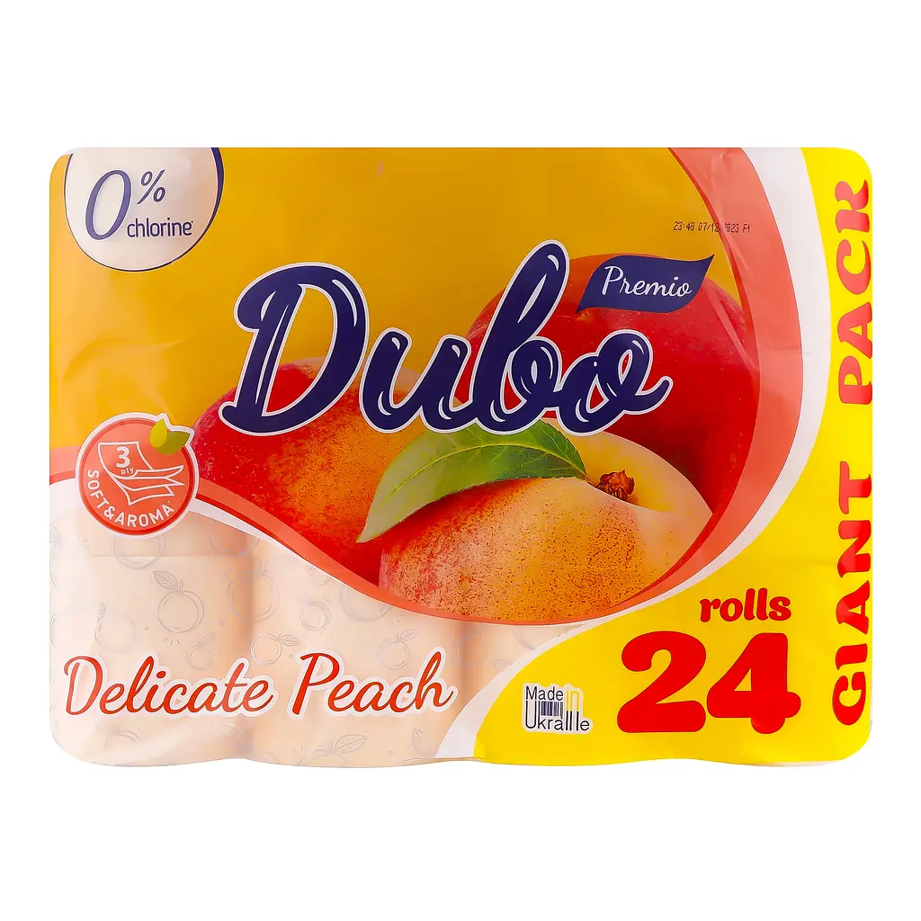 Туалетний папір Диво Premio Delicate Peach, тришаровий, 24 рулони - фото 3