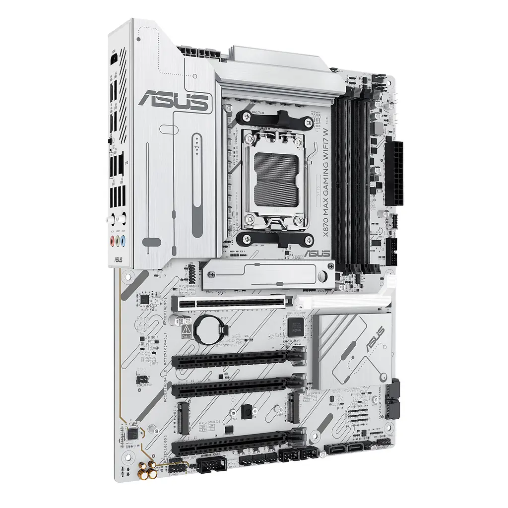 Материнская плата X870 MAX GAMING WIFI7 W sAM5 X870 4xDDR5 M.2 HDMI USB Type-C Wi-Fi BT ATX бел Asus teh0019042 - фото 4