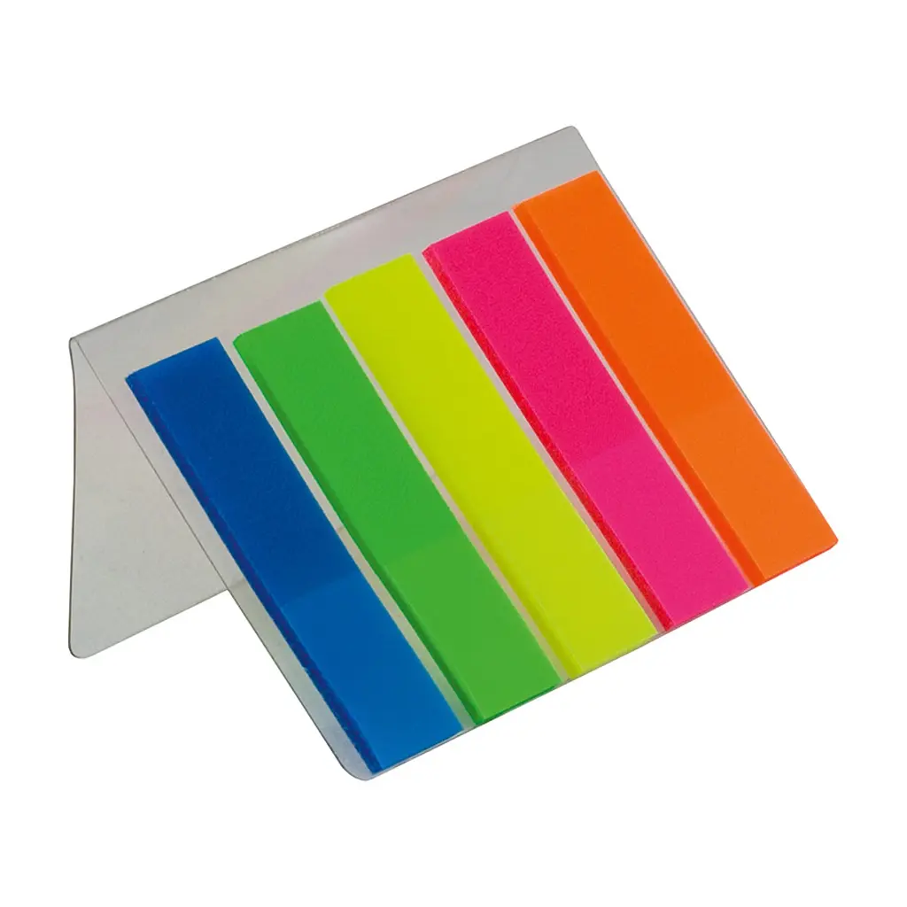 Стікер-закладка Buromax Plastic bookmarks 45x12mm, 5*25шт, neon (BM.2302-98) - фото 2