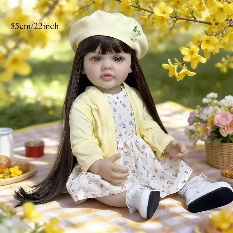 Реалістична Кукла Реборн 55 см повністю силіконова Doll Reborn Baby К0100221 - фото 3
