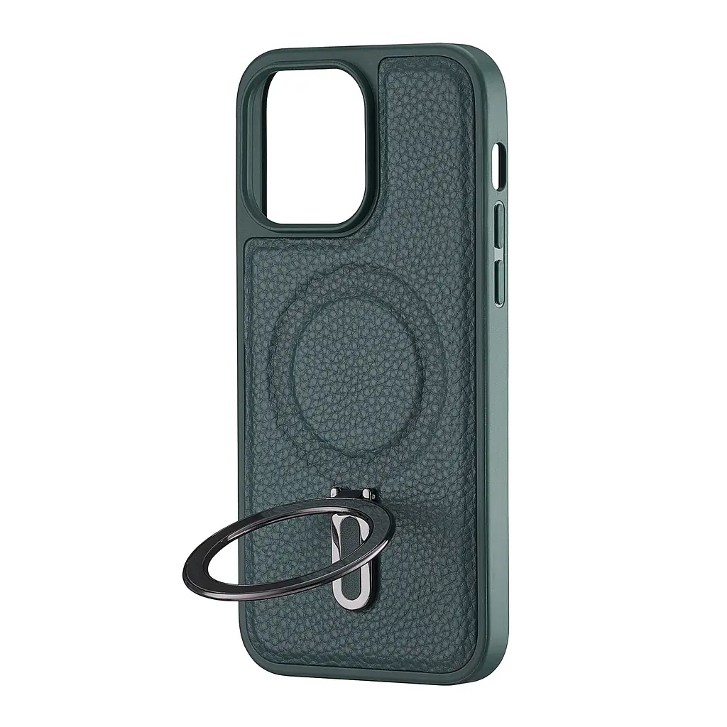 Чохол Jinduka Leather Ringo iPhone 14 Pro Max Green - фото 4