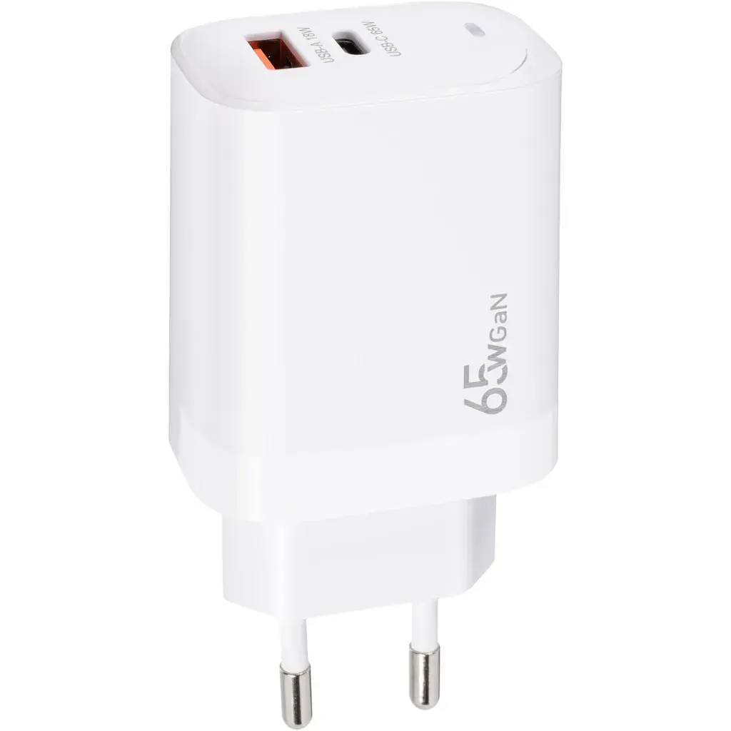 Зарядний пристрій XoKo 1xUSB-C PD65W + 1xUSB QC3.0 GaN white (XK-QC-620) - фото 6