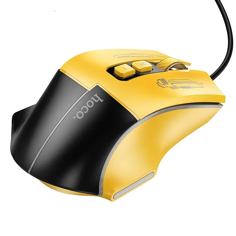 Миша Hoco GM31 Overlord luminous Black / Yellow - фото 2