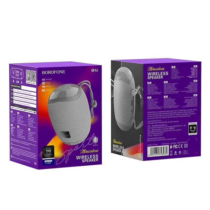 Портативна акустика Borofone BR6 Miraculous sports wireless speaker зелена - фото 5