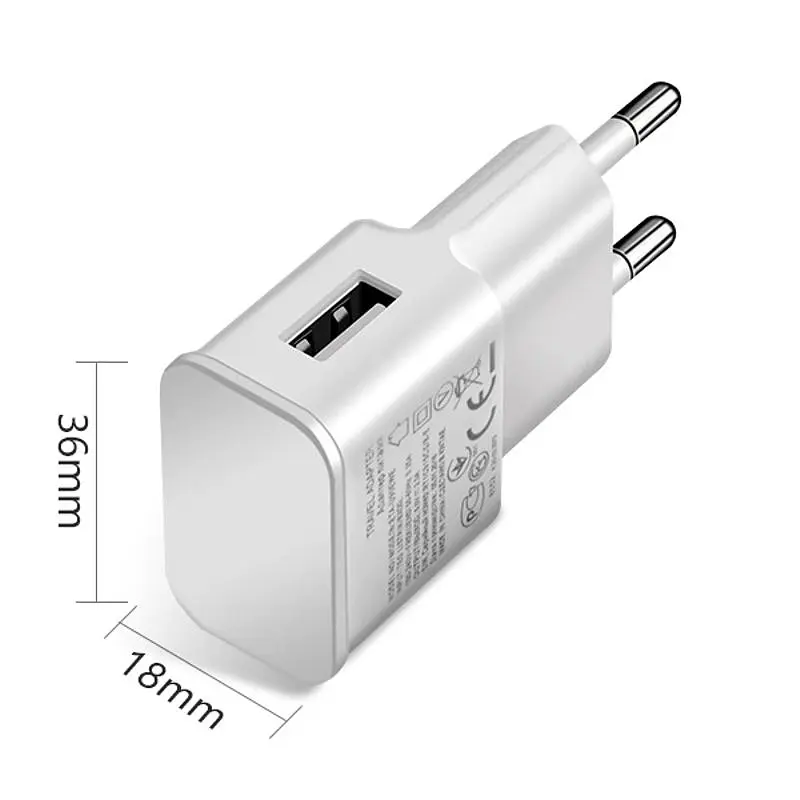 USB зарядка - блок живлення 5V 1 ампер ETA-U90EWE з захистом від перевантаження (100951) - фото 2