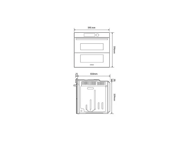 Духовка електрична DUAL COOK Samsung NV7B6785KAK - фото 2