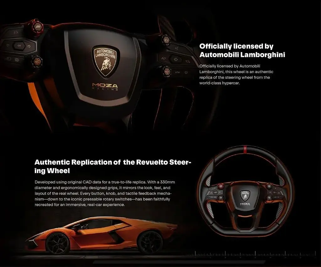 Руль MOZA Racing Lamborghini Revuelto for PC - фото 11