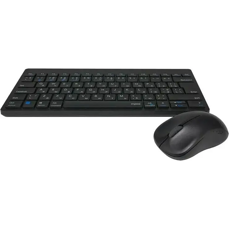Комплект RAPOO 8000M Multi-mode Wireless Keyboard &amp; Mouse black (19096) - фото 2