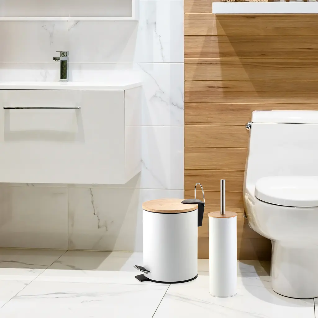 Комплект для ванної кімнати WC FABRIKA BAMBOO відро + йоржик для унітаза - фото 2