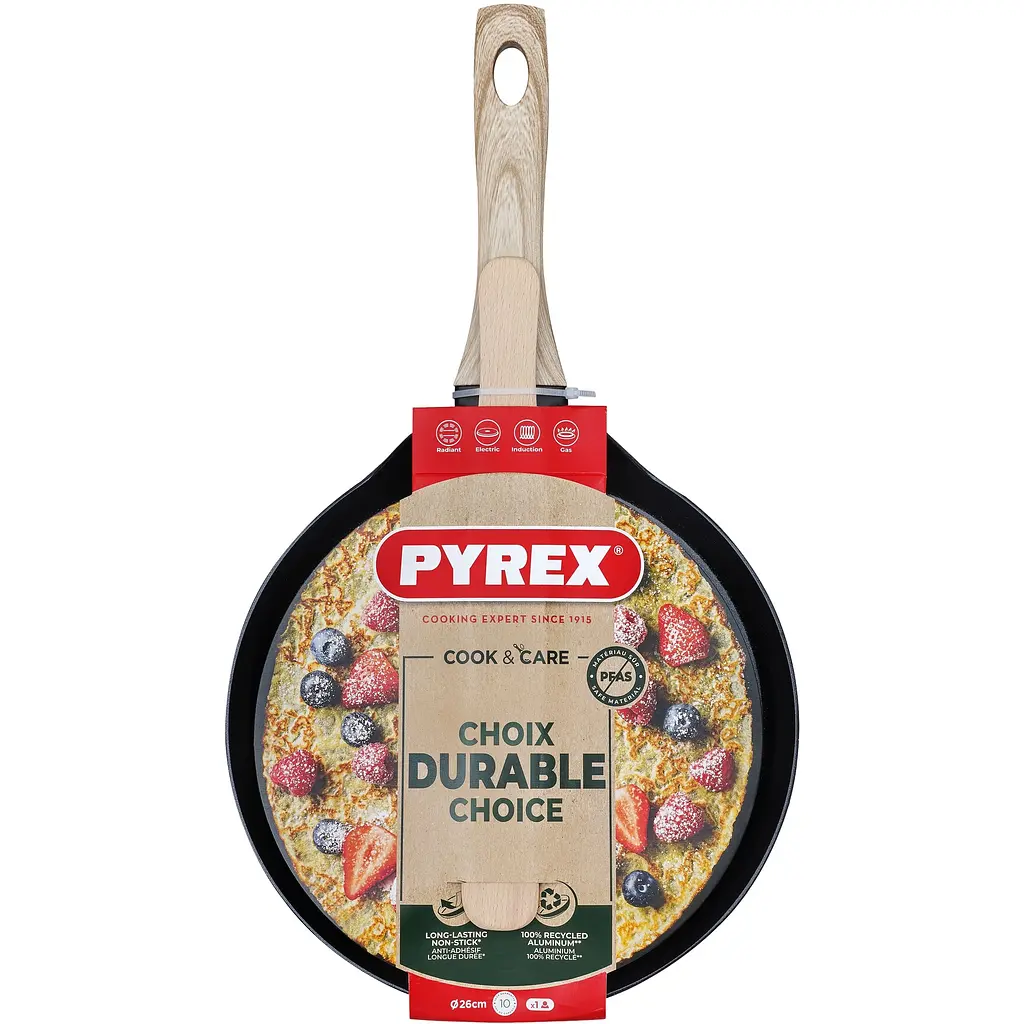 Сковорода Pyrex Cook&Care 26 см для млинців індукція (CR26BK6/8046) - фото 3