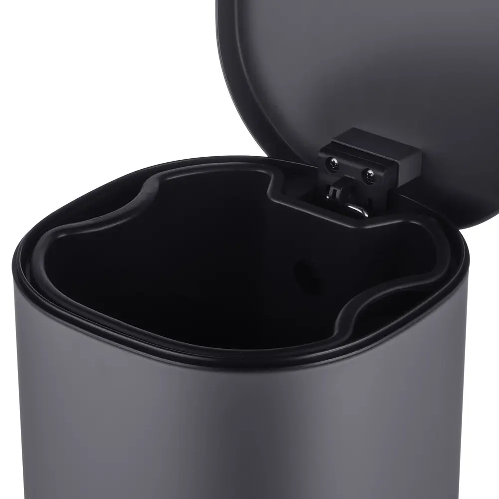 Відро для сміття з плавним закриттям овальне Mixxus Premium Olivary-TC0105 5 л graphite MI7063, Графит - фото 8