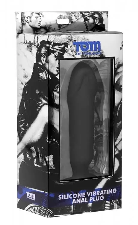 Вібропробка Tom of Finland Silicone Vibrating Anal Plug, 15,2х3,8 см, чорний - фото 4