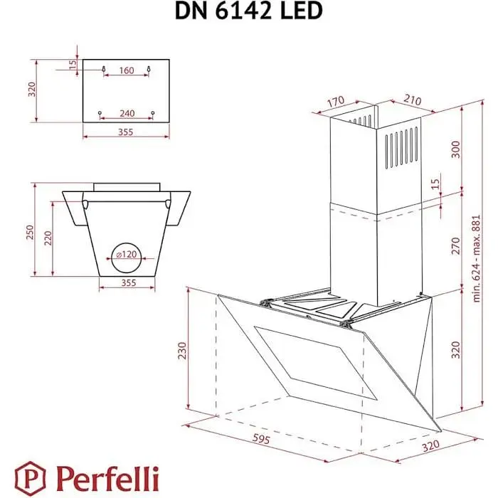 Витяжка Perfelli DN 6142 BL LED - фото 10