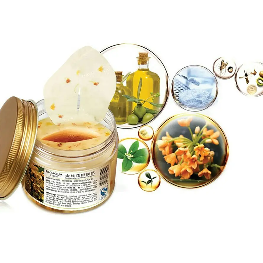 Тканинні патчі для очей з золотим османтусом Bioaqua Golden Osmanthus Eye Mask 80 шт. - фото 3