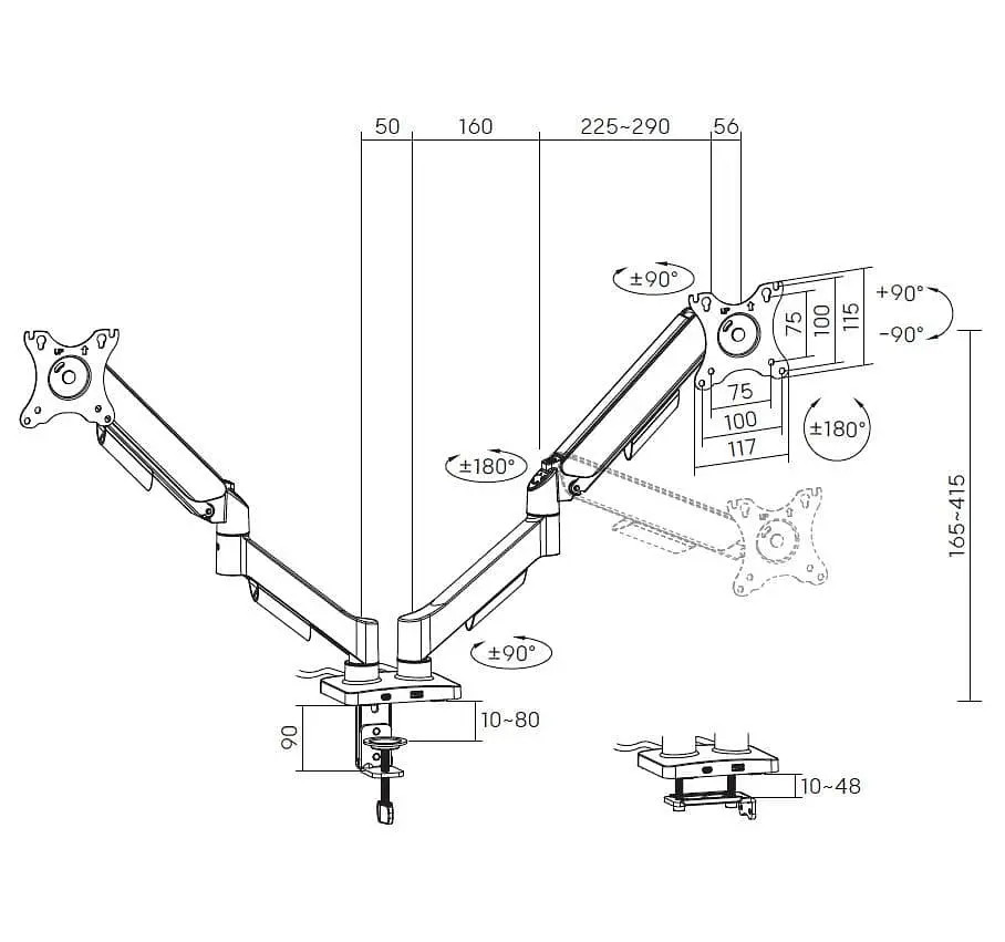 Кронштейн OfficePro MA512B MA512B - фото 4