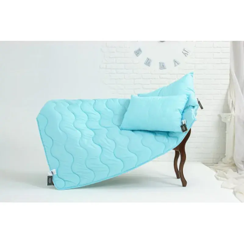Ковдра MirSon вовняна №1640 Eco Light Blue 155х215 (2200002653183) - фото 3