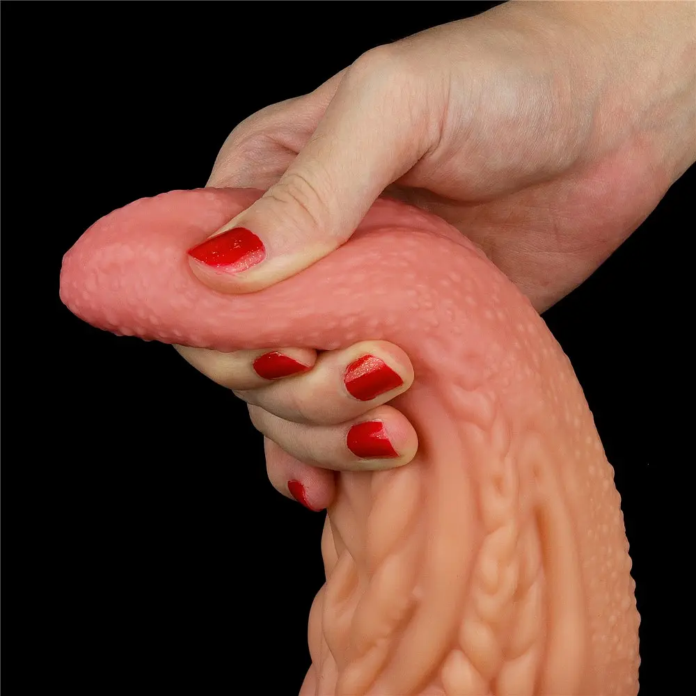 Фаллоимитатор Dual-Layered Silicone 10'' Nature Cock 25 см коричневый - фото 9