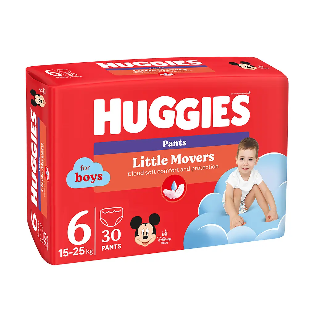 Підгузки-трусики для хлопчиків Huggies Little Movers Pants 6 (15-25 кг) 30 шт. - фото 2