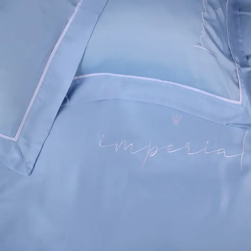 Комплект постільної білизни MirSon Imperial Tencel №04 Blue 200 х 220 см (2200010754308) - фото 5