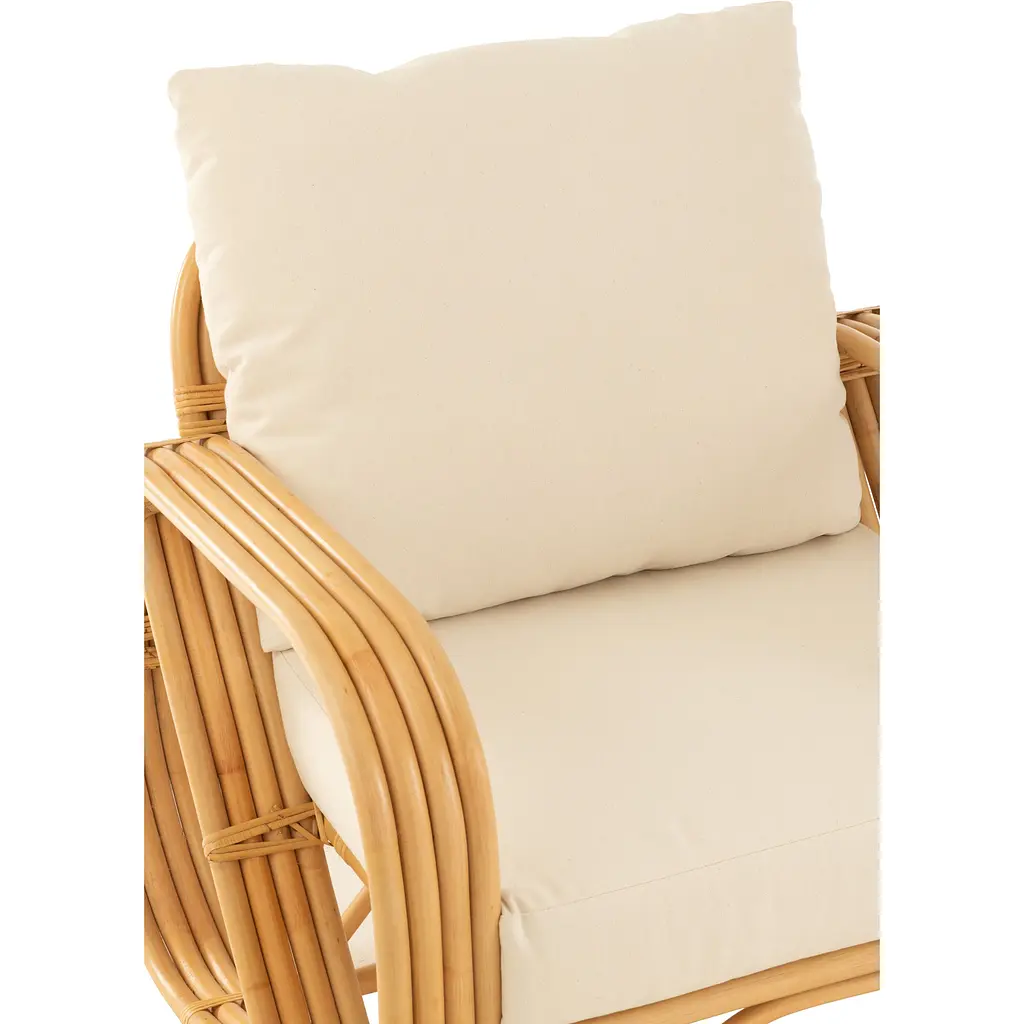 Крісло J-line з бамбука та ротанга з подушкою (43773) - фото 4