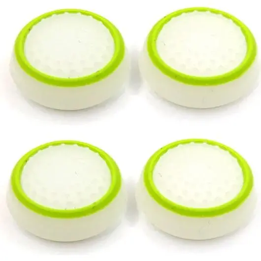 Накладки на стіки Thumb Grips 4-pack для PS4/PS5/Xbox White Green [122996] - фото 6