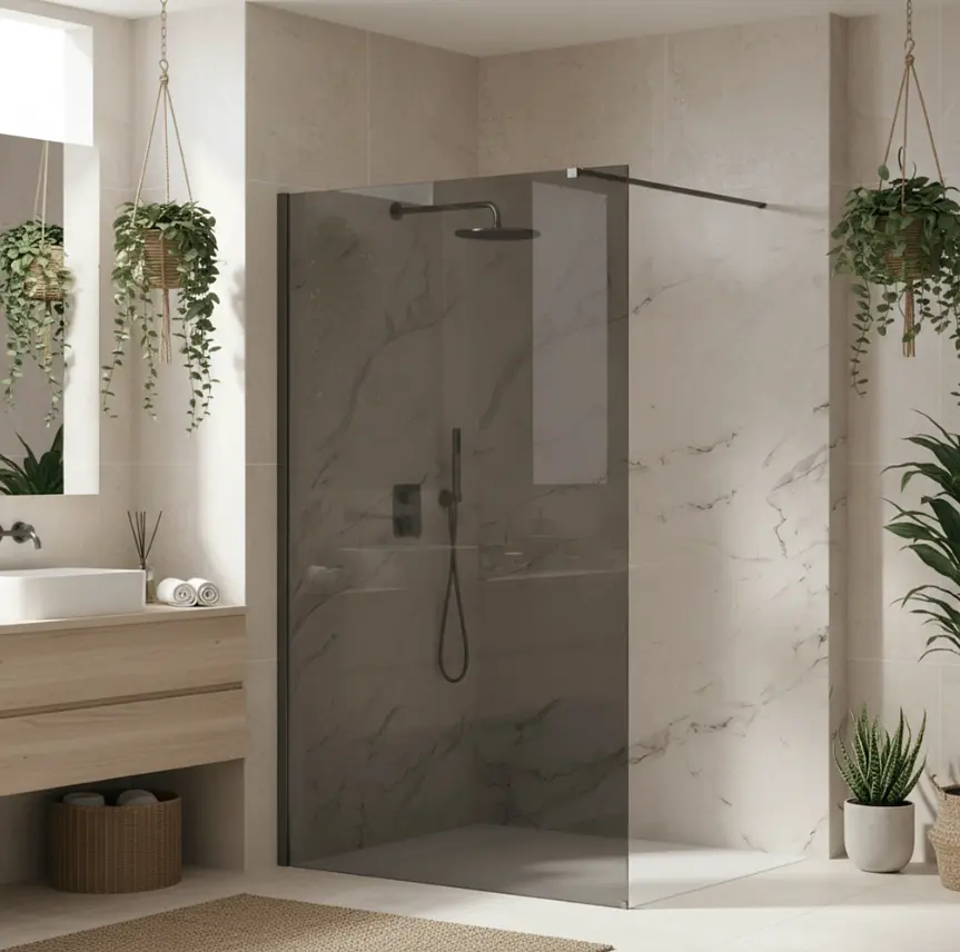 Душова стінка Rea Flexi 110x195 grey tytan KPL-K99483 - фото 6