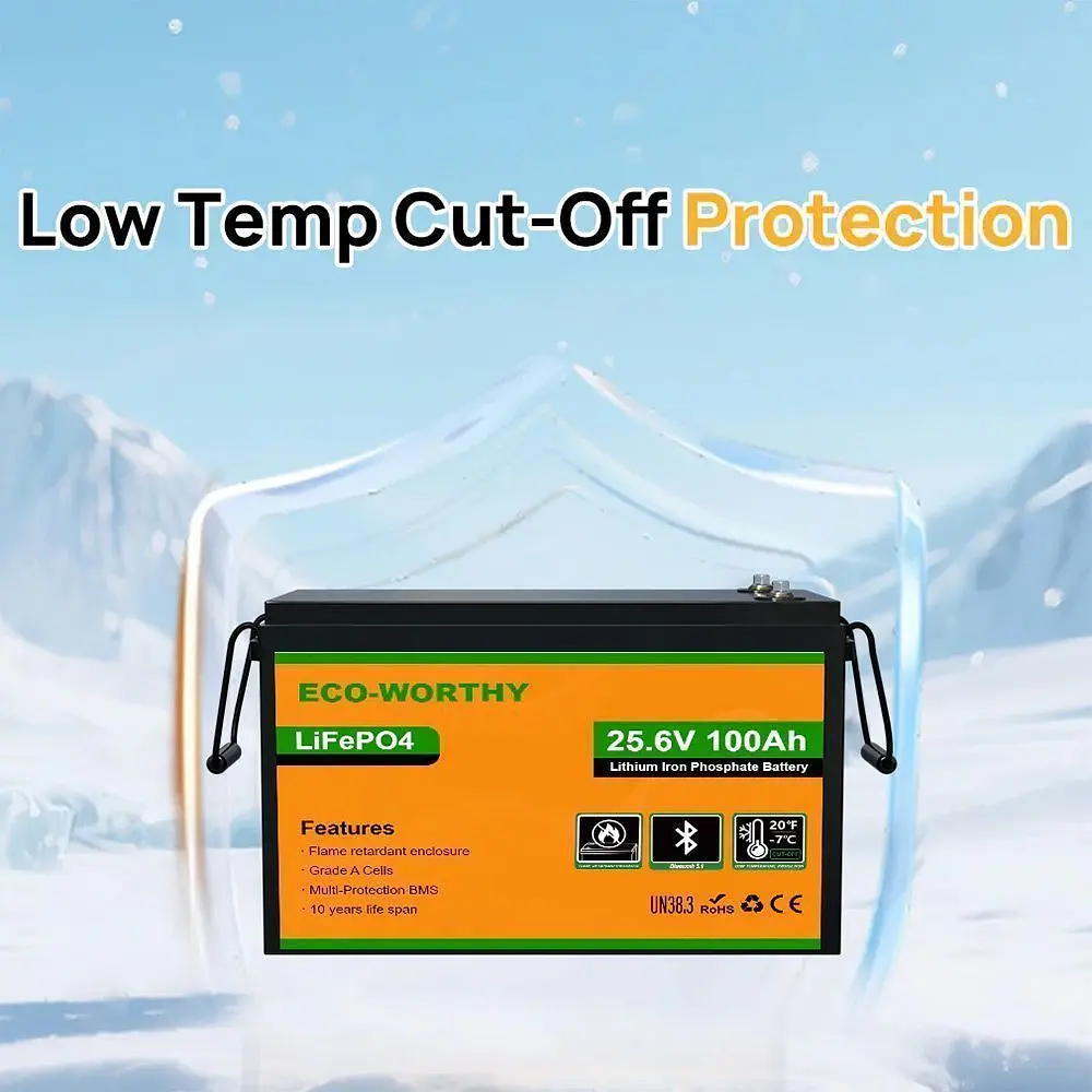 Акумулятор Eco-Worthy LiFePO4 24V (25.6V/100Ah/2560Wh) (Eco-Worthy-251002) [164644] - фото 7