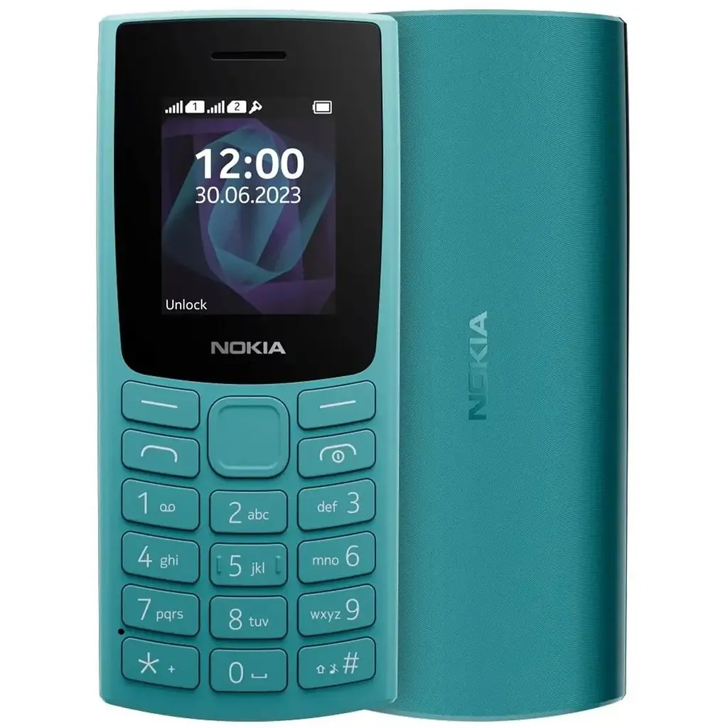 Телефон мобільний кнопковий Nokia 105 DS 2023 TA-1557 cyan морська хвиля  - фото 4