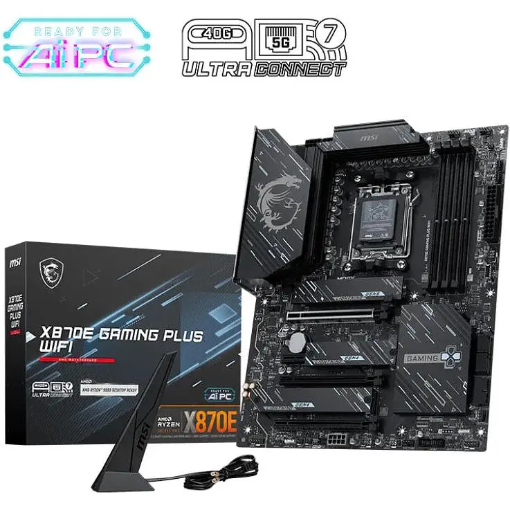 Материнська плата MSI X870E Gaming PLUS WIFI sAM5 X870E 4xDDR5 M.2 HDMI WiFi BT ATX - фото 5
