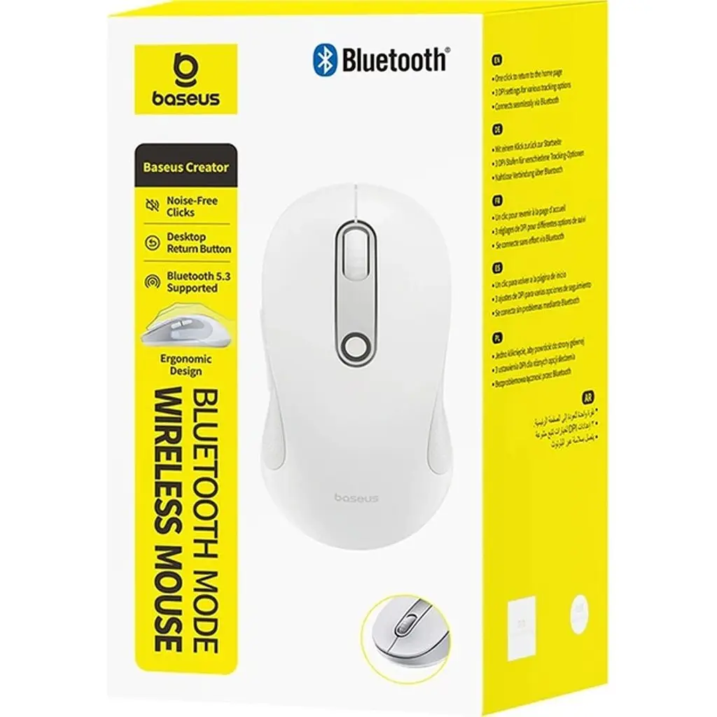 Миша Baseus F02 Ergonomic Bluetooth Mode White (B0203202) [161902] - фото 6