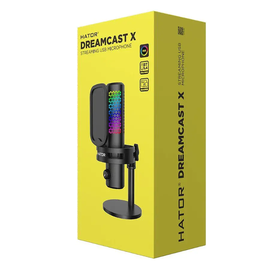 Мікрофон конденсаторний HATOR ES-S10 X Dreamcast RGB USB Black - фото 6
