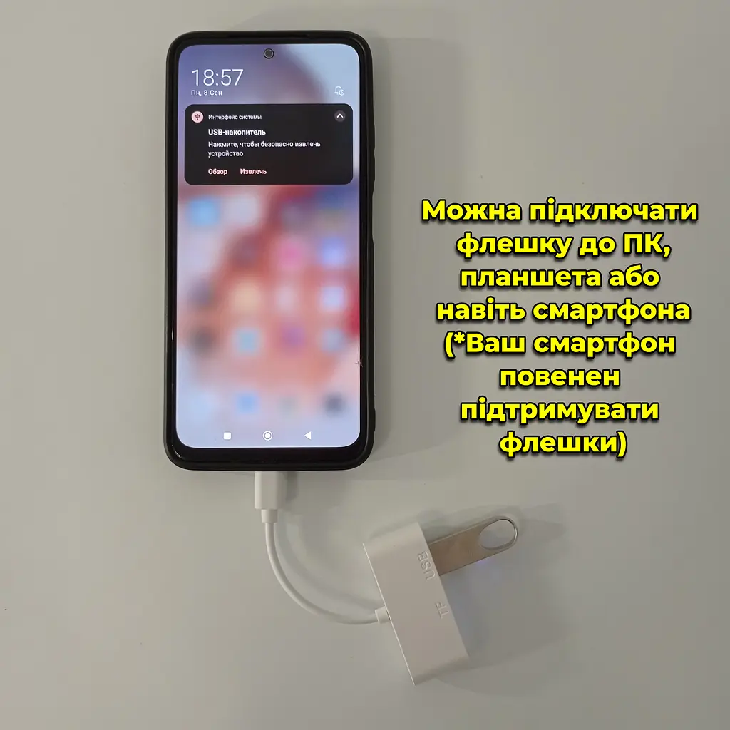 Кардридер/перехідник з Type-C на USB (1 x USB, 1 x microSD, 1 x SD/SDHC/SDXC). Для флешок та інших пристроїв - фото 13