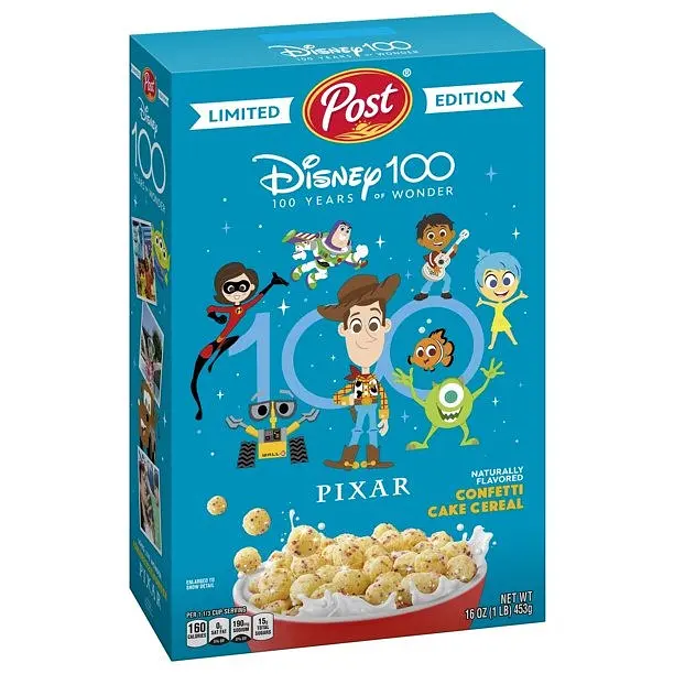 Сухий сніданок Disney100 Confetti Cake Breakfast Cereal with Confetti Sprinkles 453g - фото 2