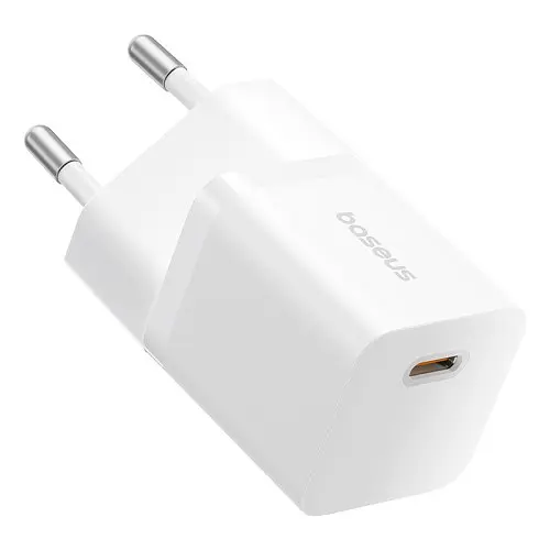 Мережевий зарядний пристрій Baseus GaN5 Fast Charger (mini) 1C 25W EU Cable Type-C to Type-C 1m білий P10110909213-01 - фото 3
