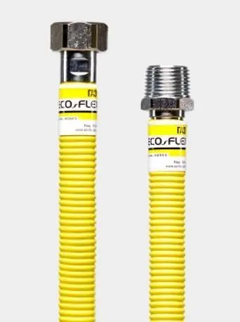 Шланг для газа Eco-Flex Супер из нержавеющей стали ПВХ-покрытие d 12 1/2" ВЗ 120 см 30412 - фото 2