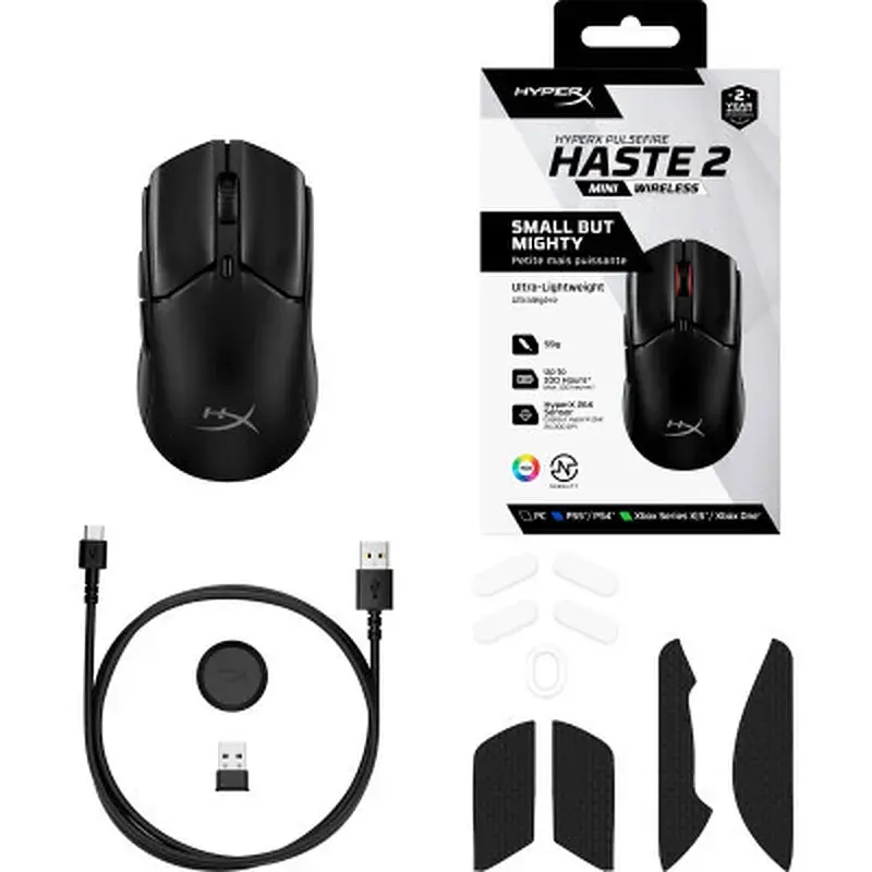 Мишка HyperX Pulsefire Haste 2 Mini Wireless Black (7D388AA) - фото 7