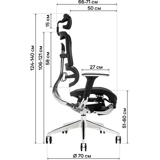 Офисное кресло GT Racer X-801L (W-20, B-40), светло-серое (X-801L Bright Gray (W-20 B-40)) - фото 12