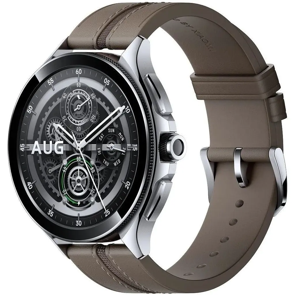 Смарт-часы Xiaomi Watch 2 Pro Bluetooth Silver Case with Brown Leather Strap BHR7216GL - фото 3